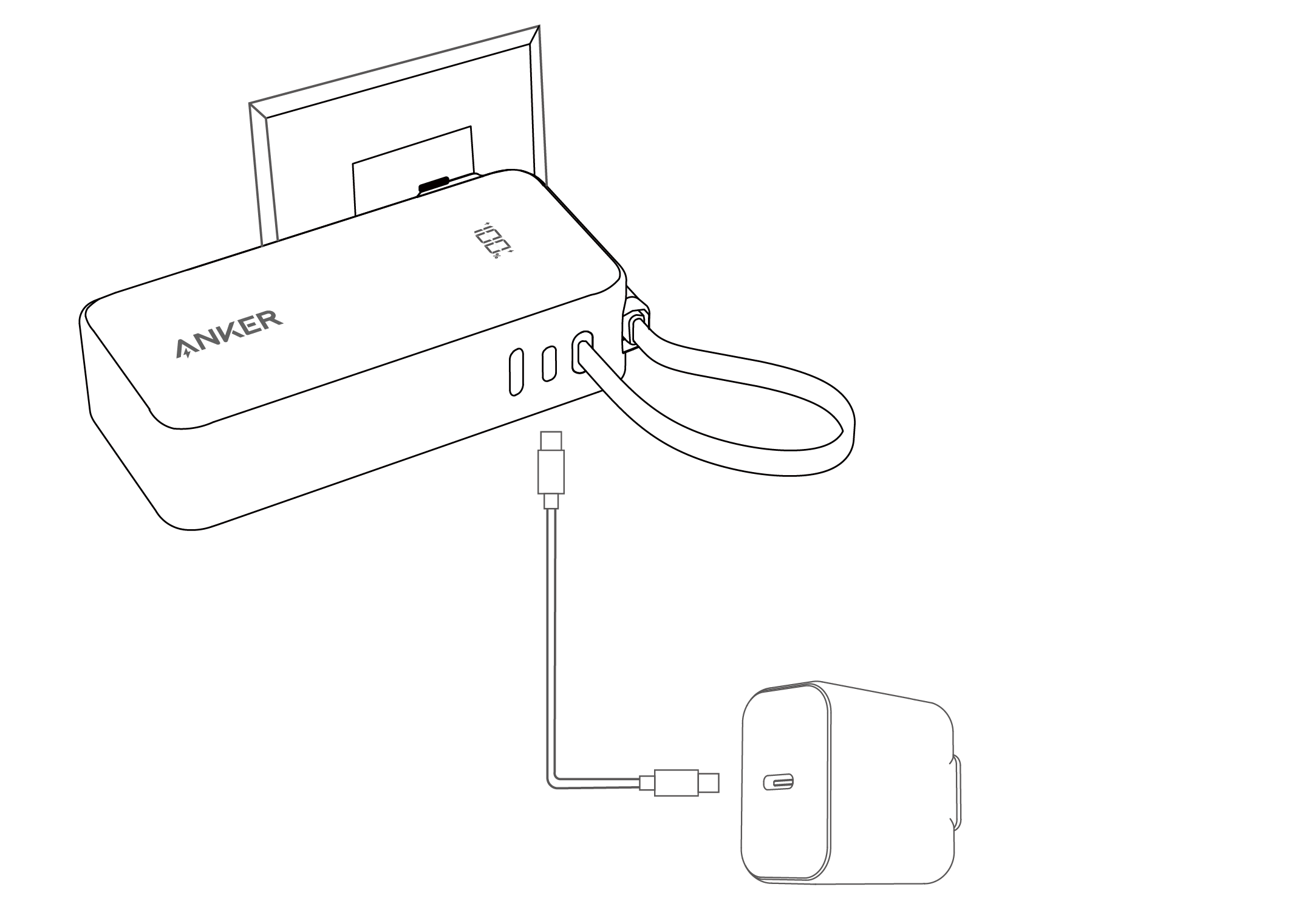 Anker Power Bank (10K, Fusion, Built-In Lightning Cable) 取扱説明